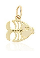 very nice small angelfish gold baby charm